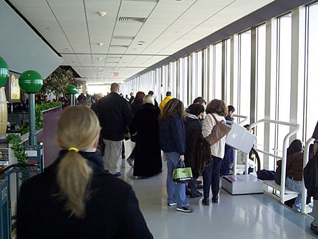Interior of the Top of the World observation deck on January 1, 2001
